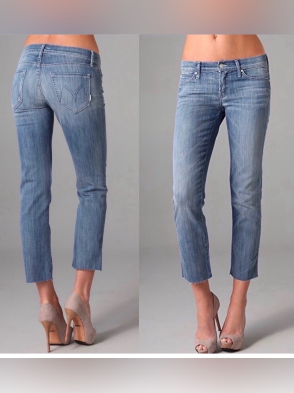 MOTHER The Rascal Cuff Cropped Jeans Adios To My Old Life Size 29